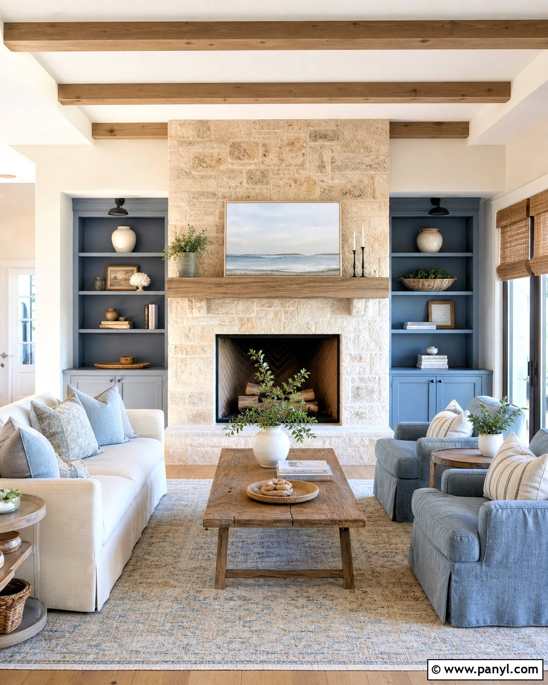 Coastal Fireplace Wall - 20 fireplace accent wall ideas