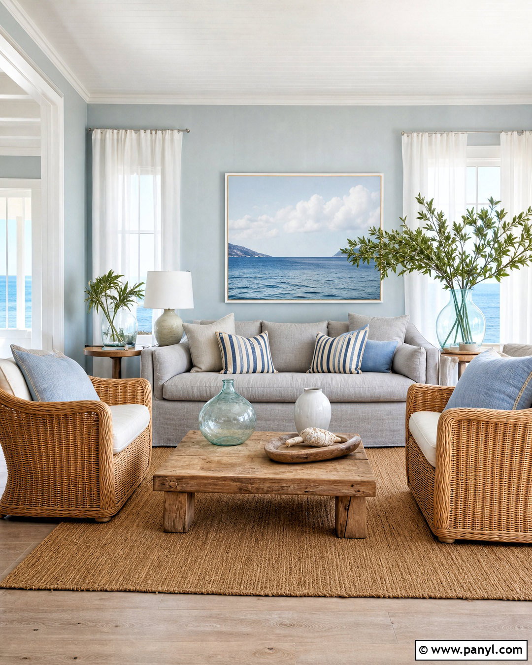 Coastal Grey And Light Blue Living Room - 20 grey and light blue living room ideas
