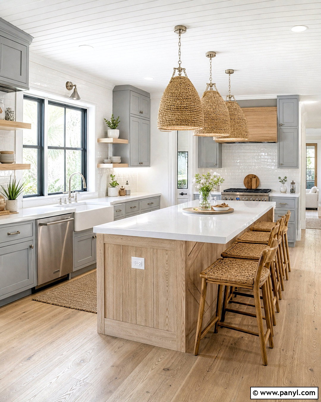 Coastal Grey Farmhouse Kitchen - 20 grey farmhouse kitchen ideas