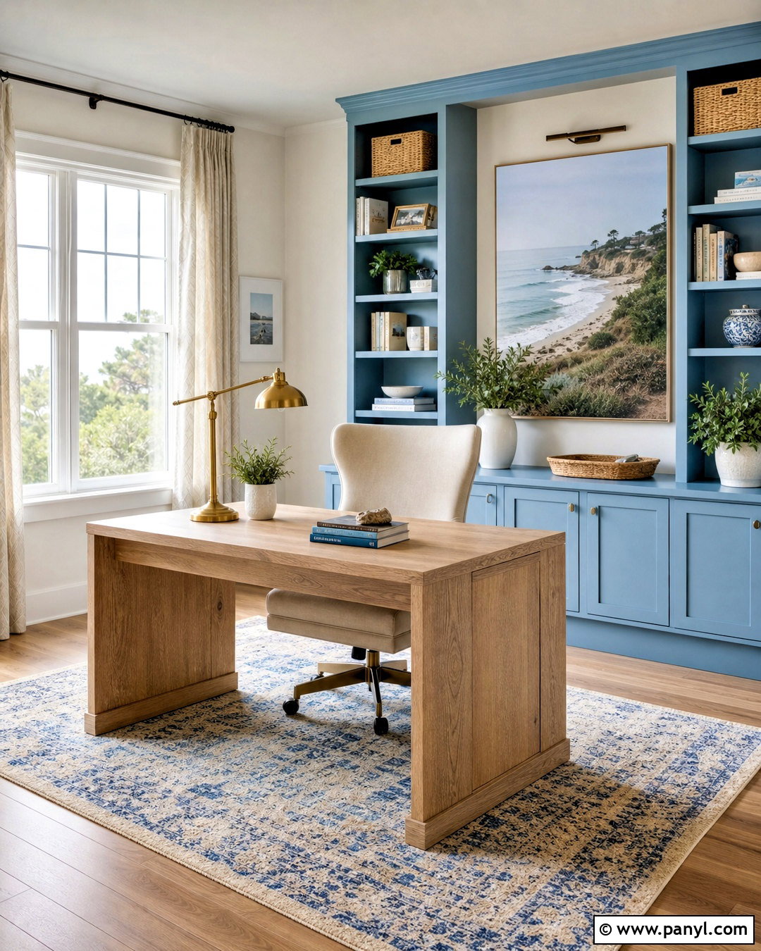 Coastal Home Office - 20 beach interior design coastal style ideas