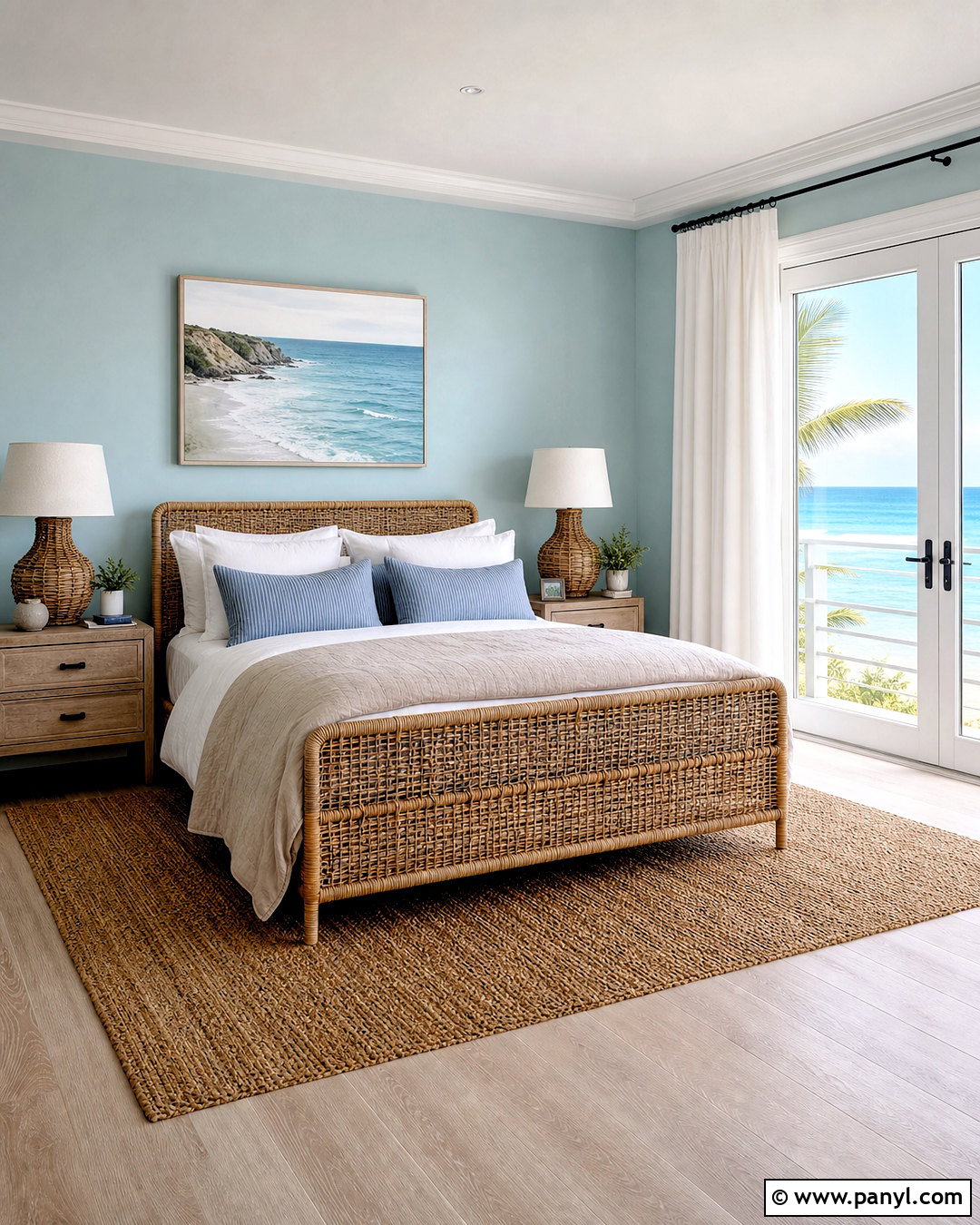 Coastal Light Blue Accent Wall - 20 light blue accent wall bedroom ideas