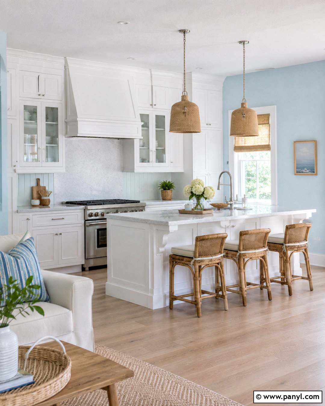 Coastal Light Blue Kitchen Walls - 40 light blue kitchen walls