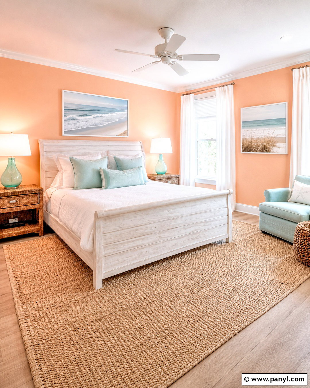 Coastal Light Orange Bedroom - 20 light orange bedroom ideas