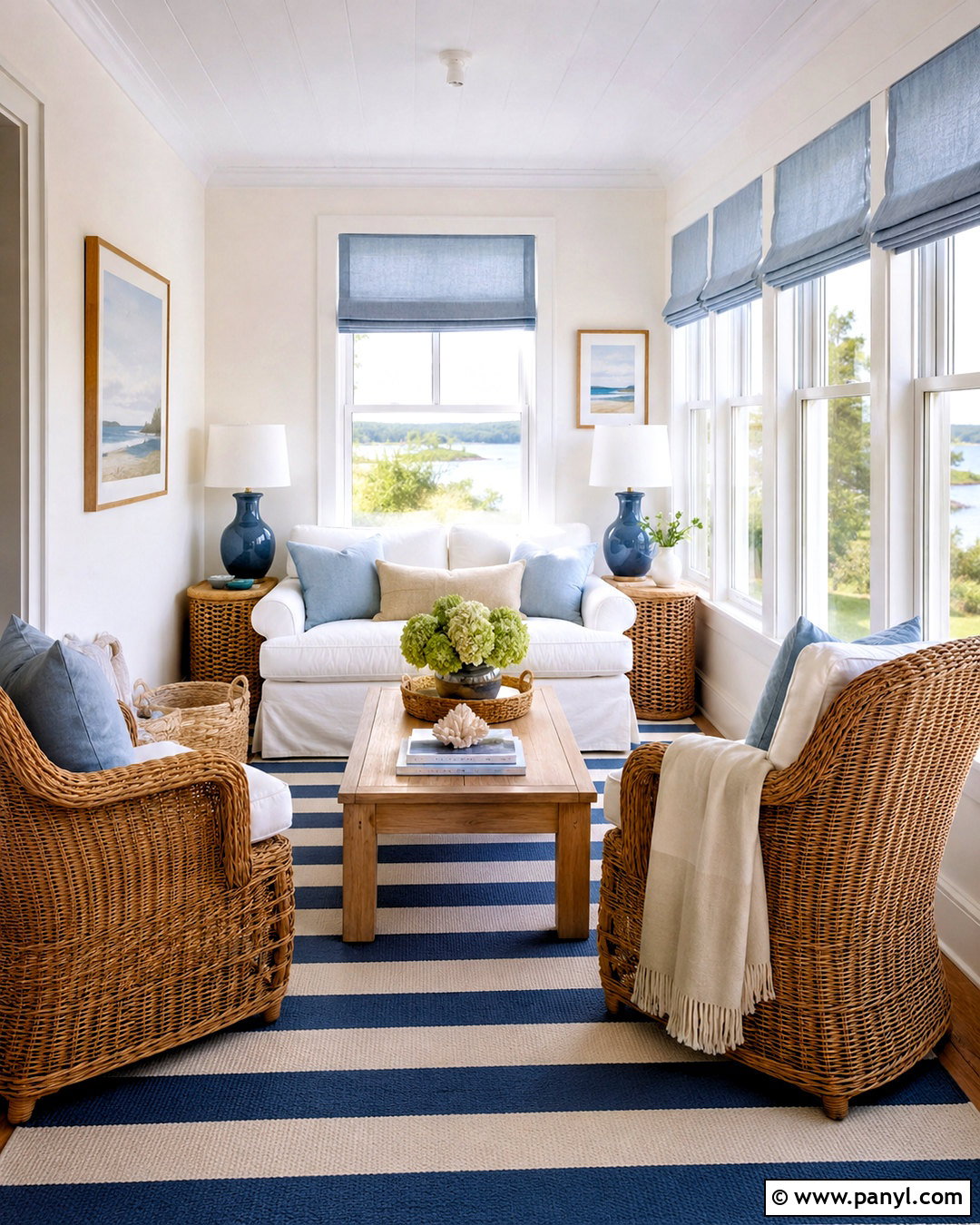 Coastal Narrow Sunroom - 20 narrow sunroom ideas