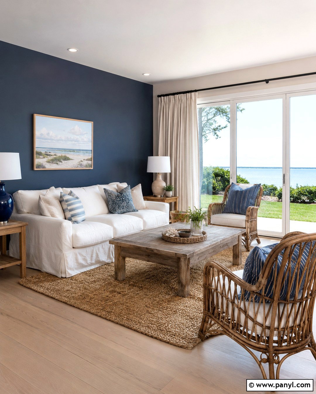 Coastal Navy Blue And Cream Living Room Walls - 20 Navy Blue And Cream Walls