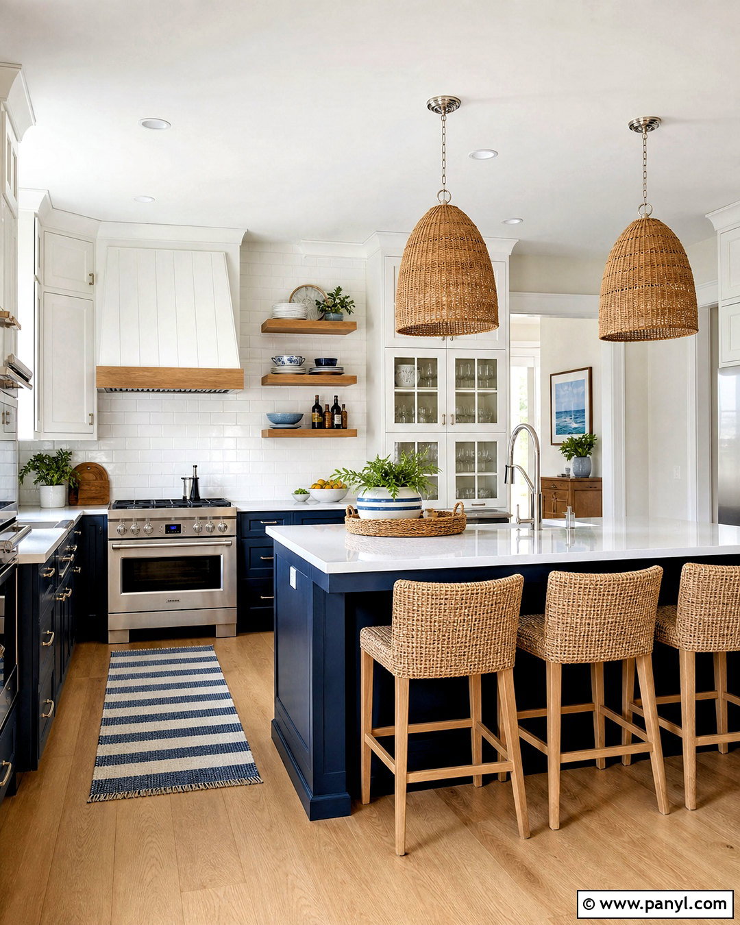 Coastal Navy Blue And White Kitchen - 20 navy blue and white kitchen ideas