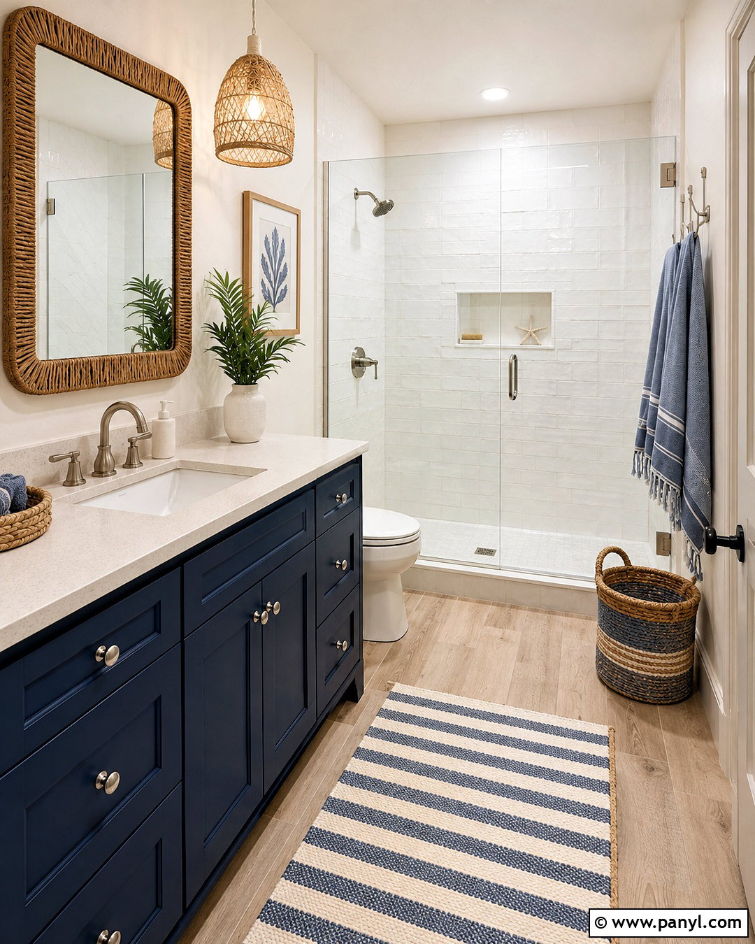 Coastal Navy Blue Bathroom - 20 navy blue bathroom ideas