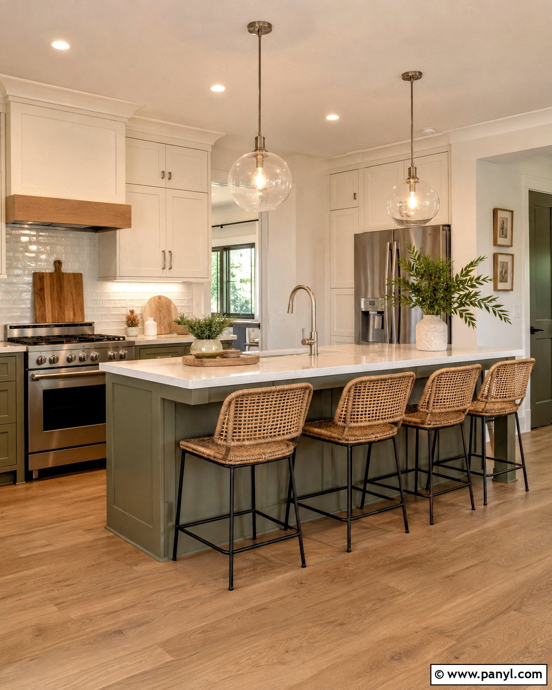 Coastal Olive Green And White Kitchen - 20 olive green and white kitchen ideas