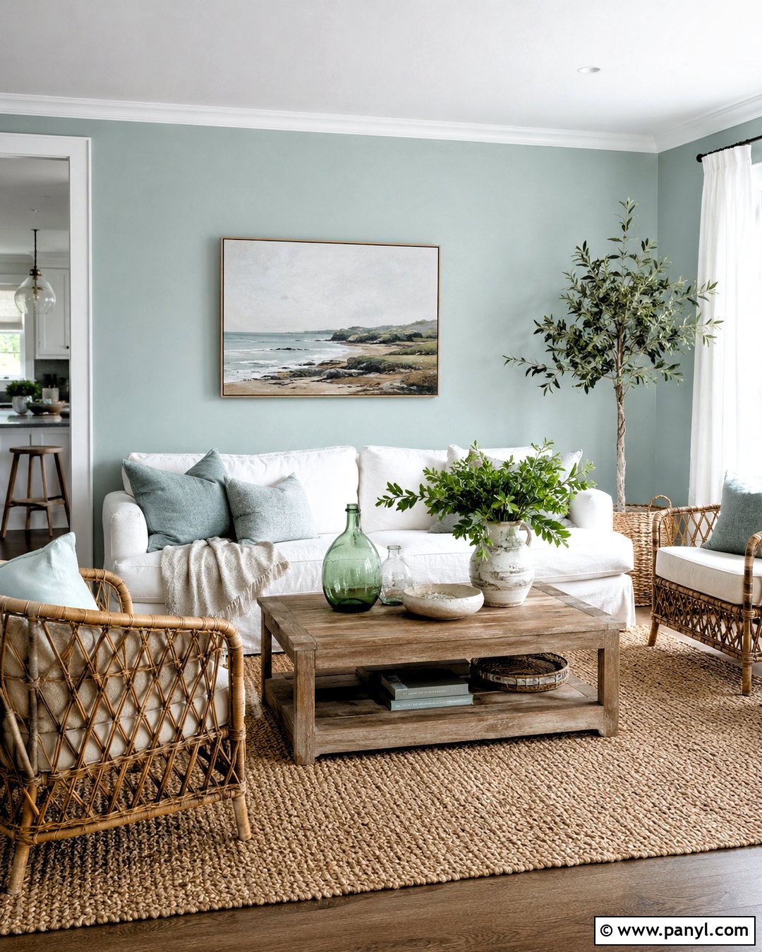 Coastal Pale Green Living Room - 20 pale green living room ideas