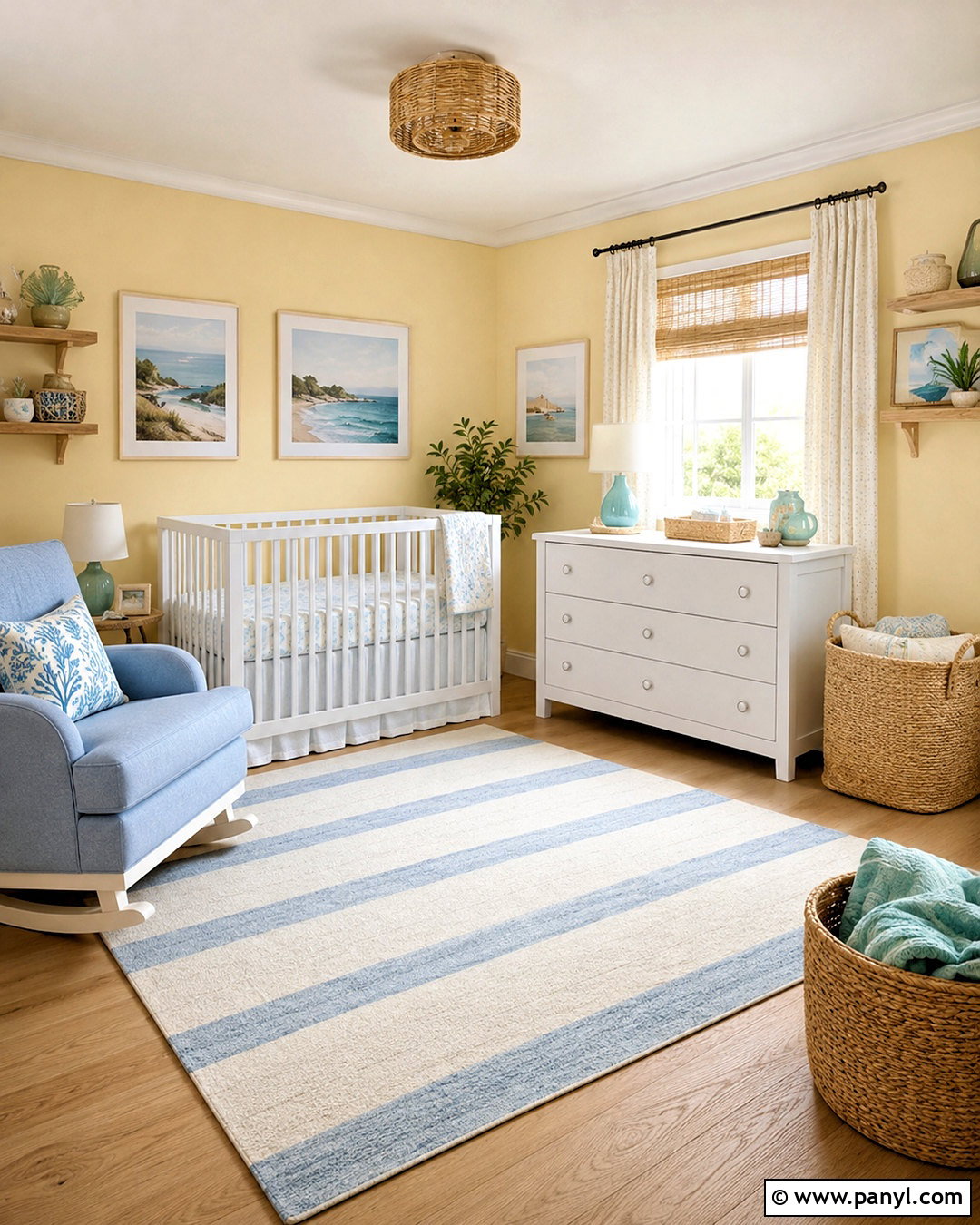 Coastal Pale Yellow Nursery - 20 pale yellow nursery ideas