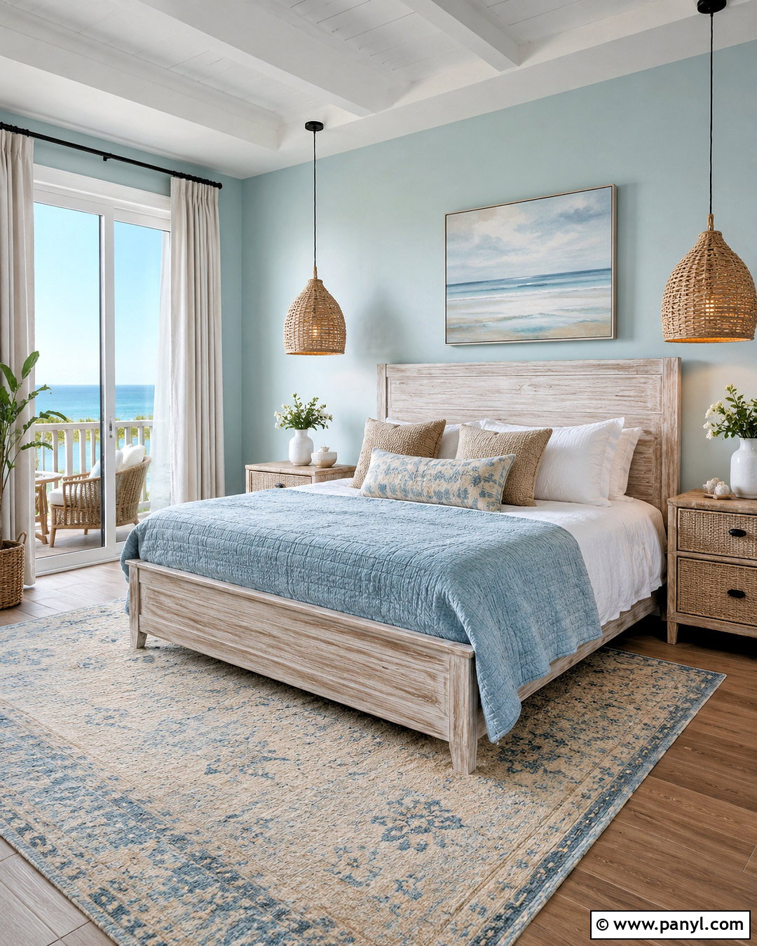 Coastal Pastel Blue Bedroom - 20 modern pastel bedroom ideas