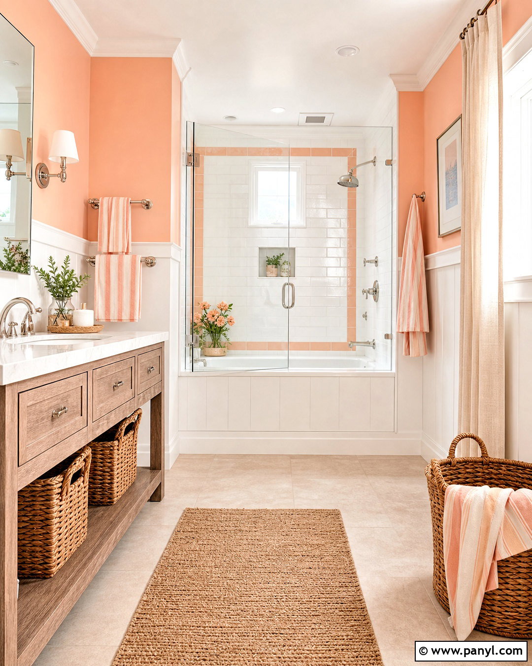 Coastal Peach Bathroom - 20 peach bathroom ideas