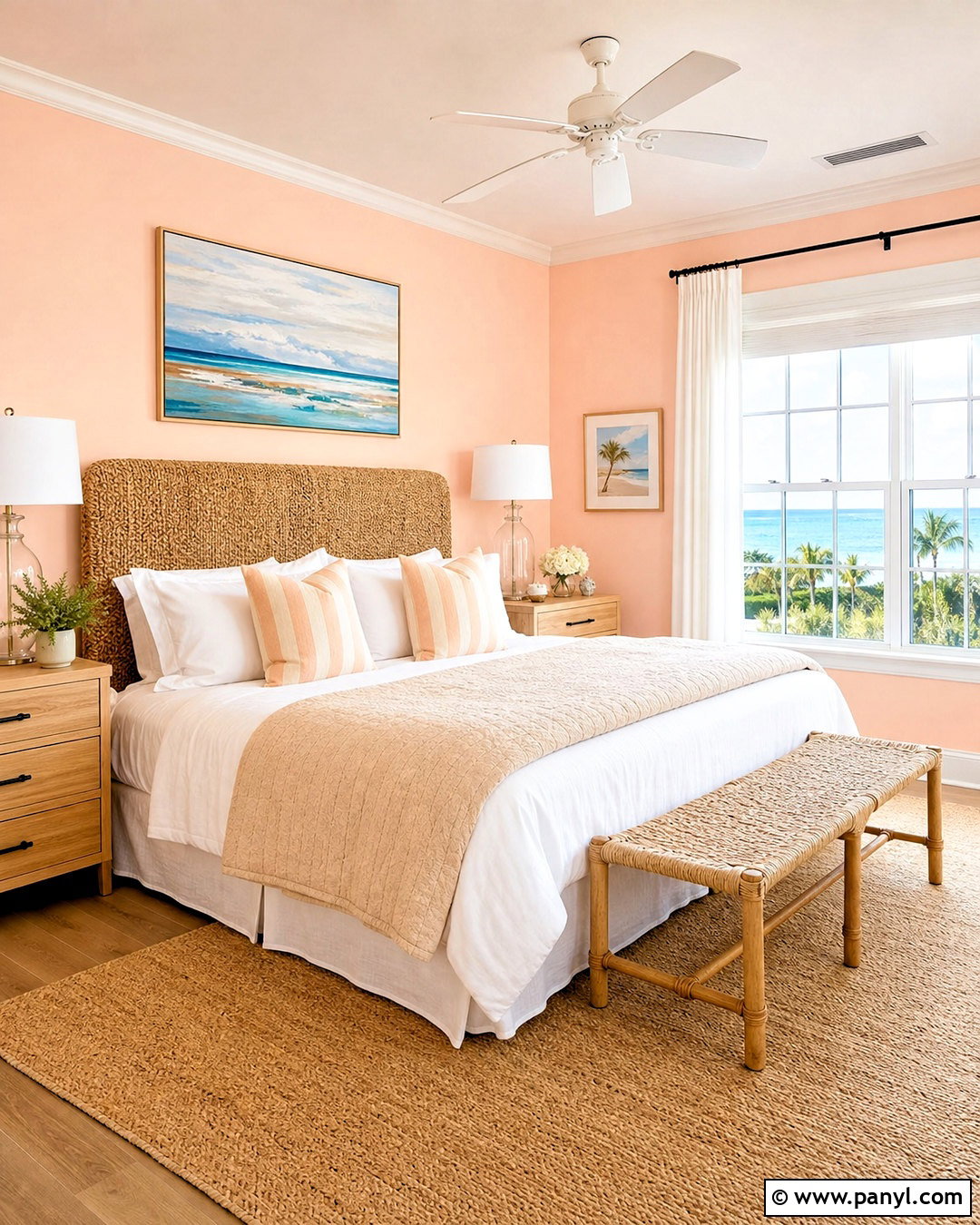 Coastal Peach Bedroom - 20 peach color bedroom ideas