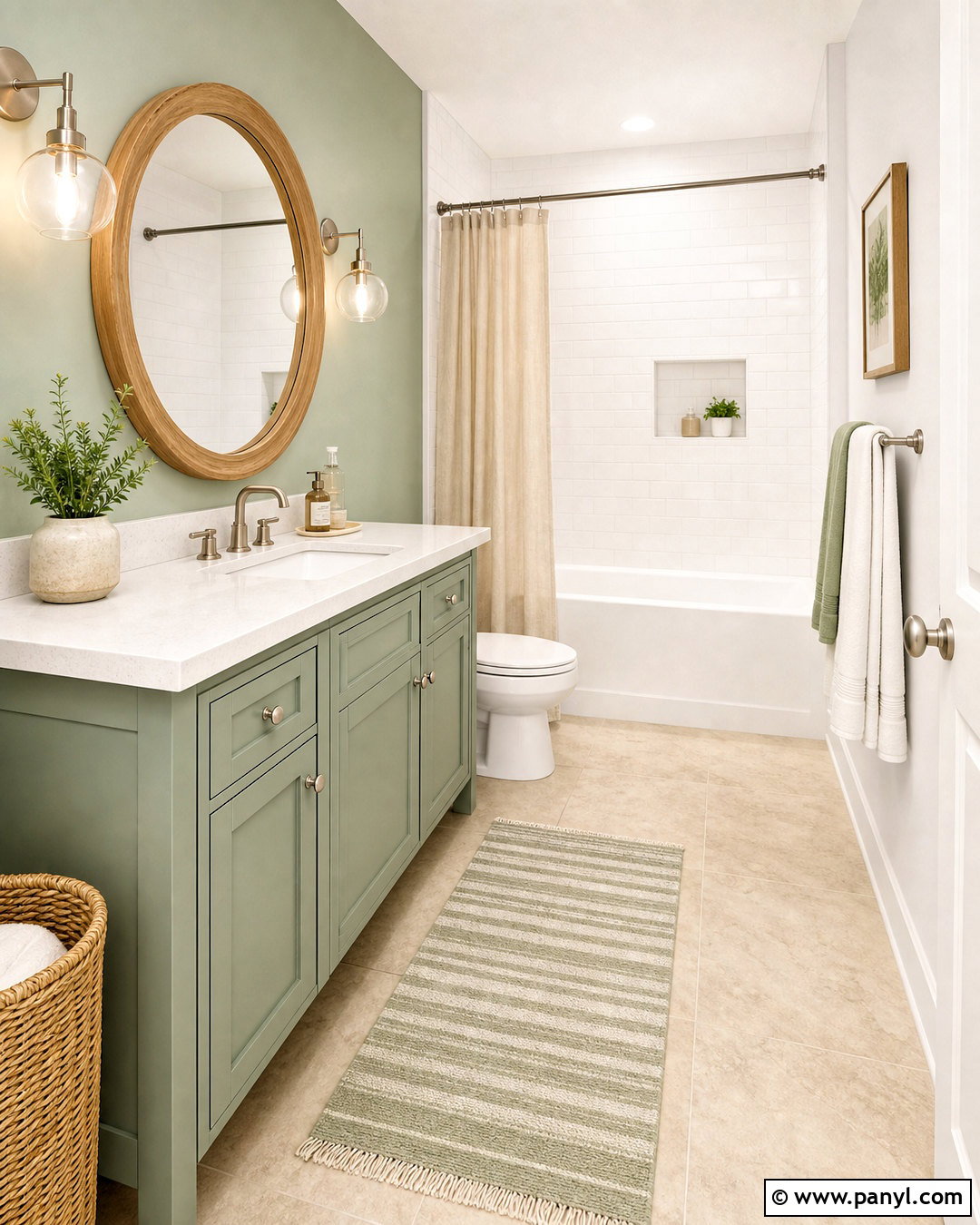 Coastal Sage Green And White Bathroom - 20 sage green and white bathroom ideas