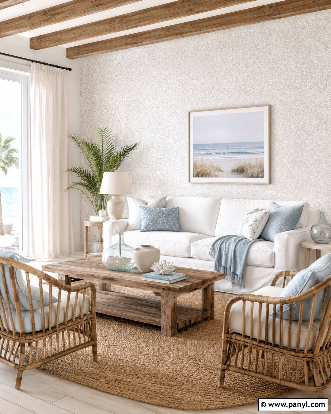 Coastal Silver Pearl Wall - 35 silver shimmer wall ideas