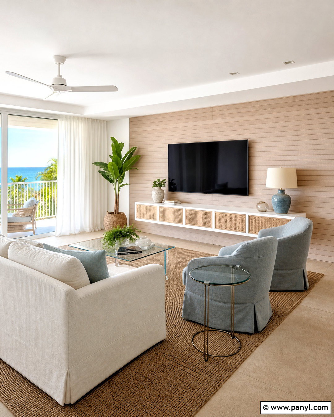 Coastal TV Wall - 20 tv decoration wall modern ideas