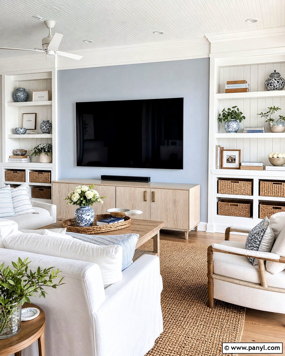 Coastal TV Wall - 20 tv wall decor ideas