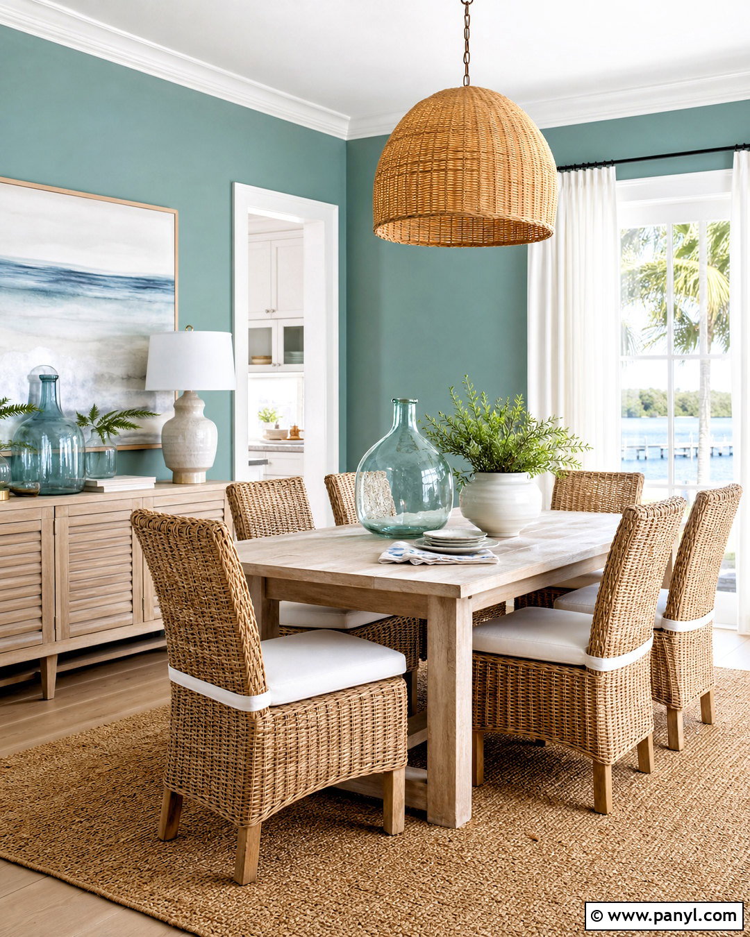 Coastal Teal Dining Room - 20 teal dining room ideas