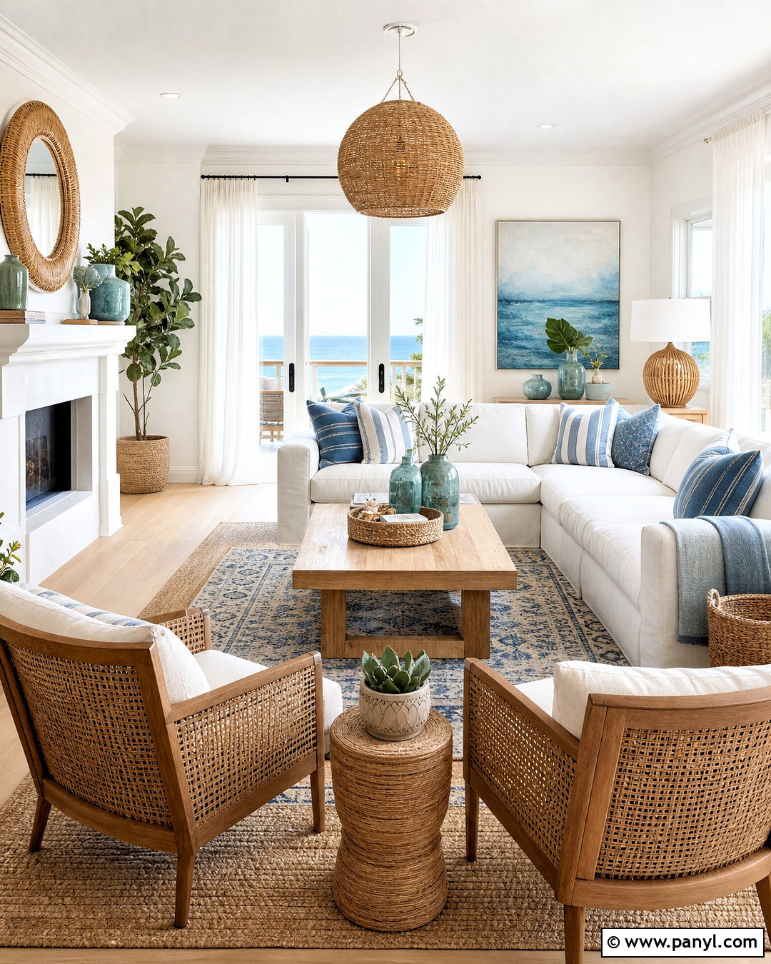 Coastal Warm White Living Room - 20 warm white living room ideas