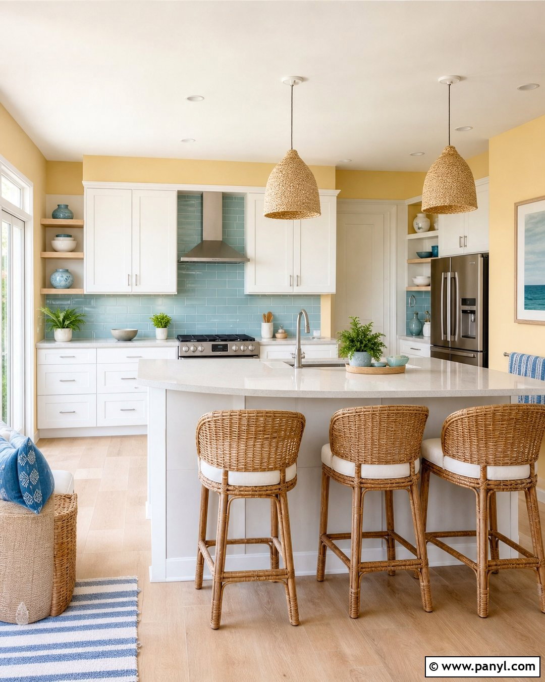 Coastal Yellow Kitchen Walls - 45 Yellow Kitchen Walls