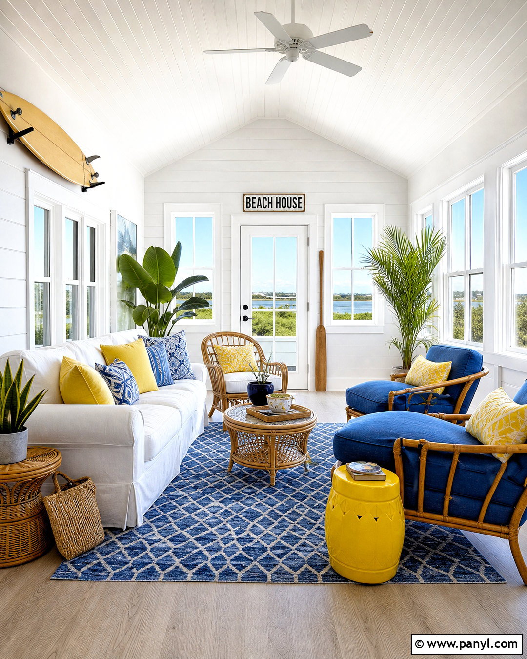 Cobalt And Lemon Yellow Beach House Palette - 20 beach house color palette ideas