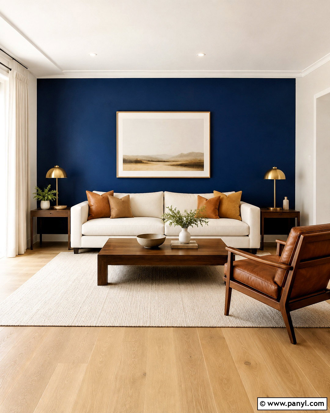 Cobalt Blue Accent Wall - 20 living room accent wall paint colors