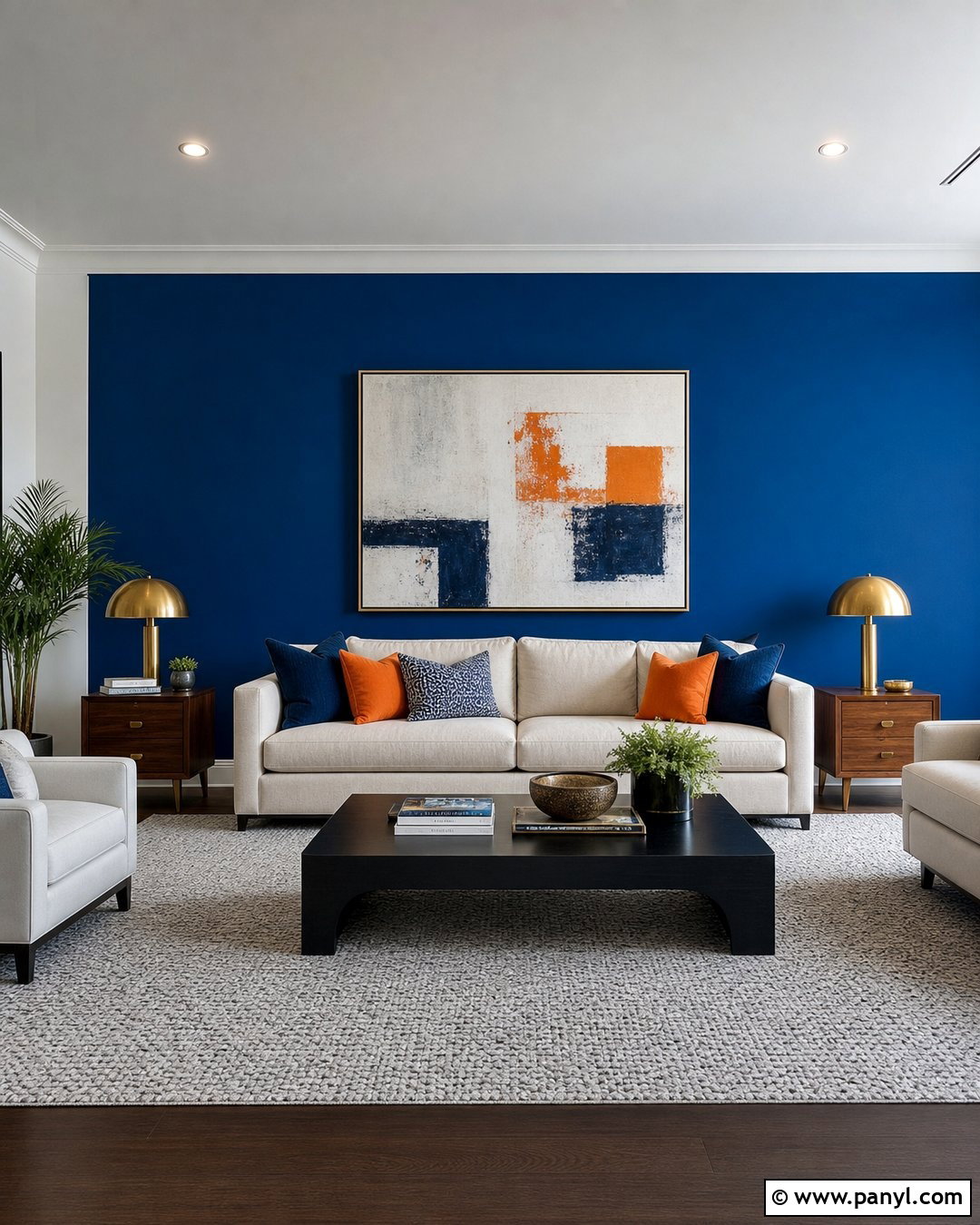 Cobalt Blue Accent Wall - 20 Bright Blue Wall Color Ideas