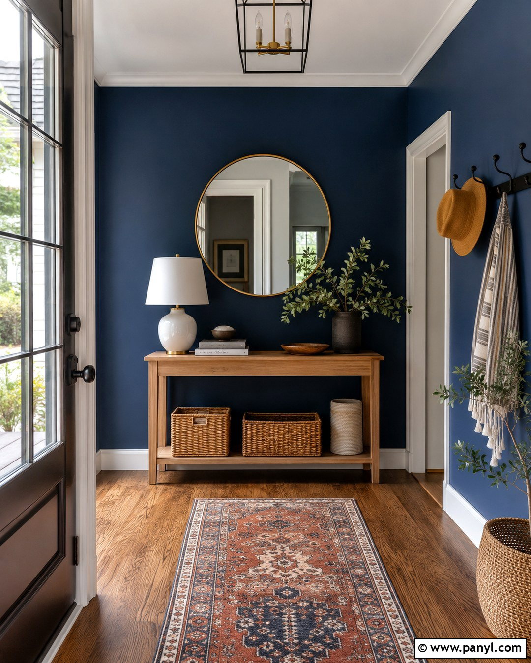 Cobalt Blue Accent Wall Entryway - 20 Cobalt Blue Accent Wall Ideas