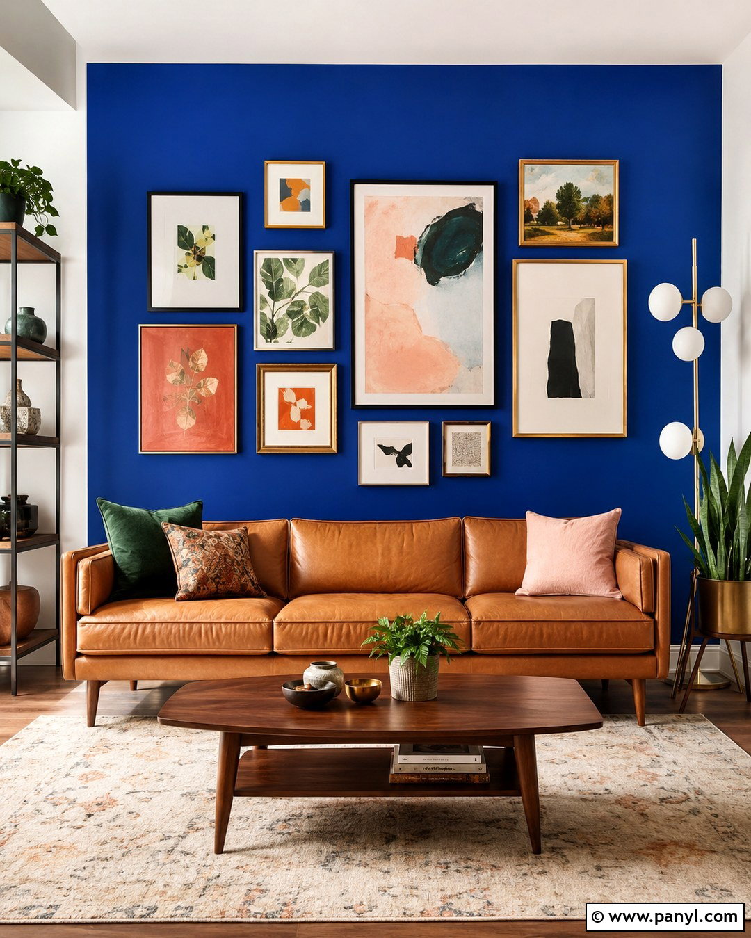 Cobalt Blue Accent Wall Gallery Wall - 20 Cobalt Blue Accent Wall Ideas