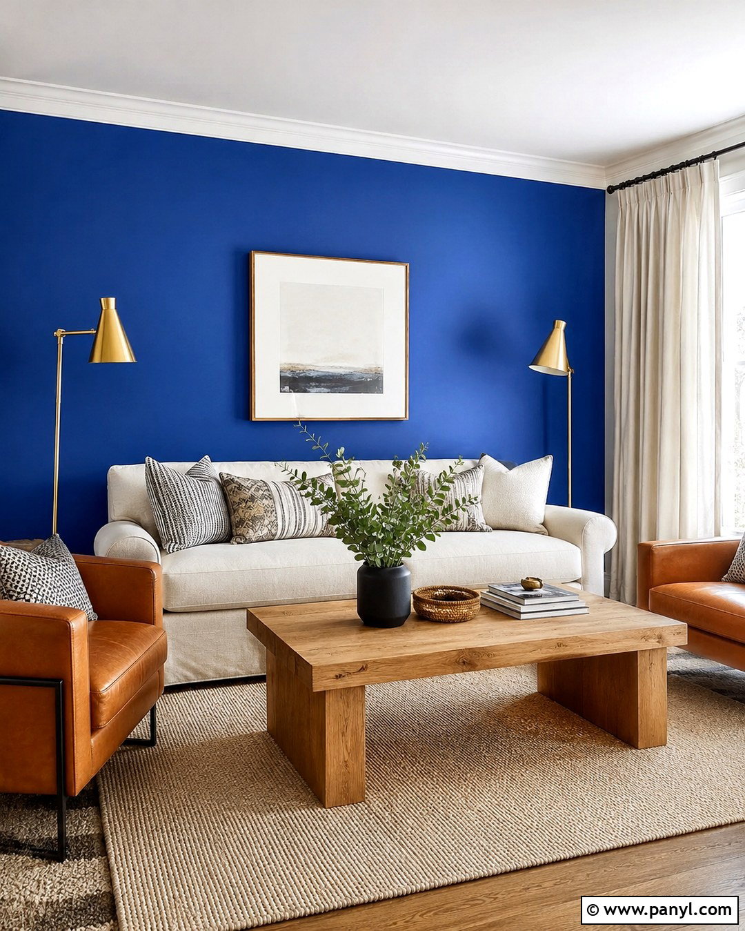Cobalt Blue Accent Wall Living Room - 20 Cobalt Blue Accent Wall Ideas