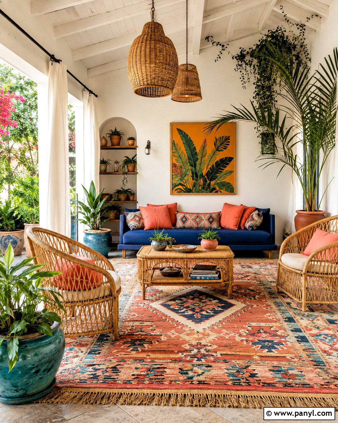Cobalt Blue And Coral Bohemian Color Scheme - 20 bohemian color scheme ideas