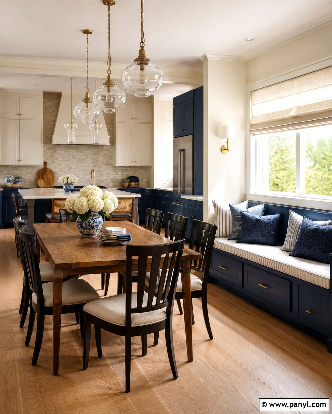 Cobalt Blue And Cream Interior Walls - 20 Colour Combination For Interior Walls