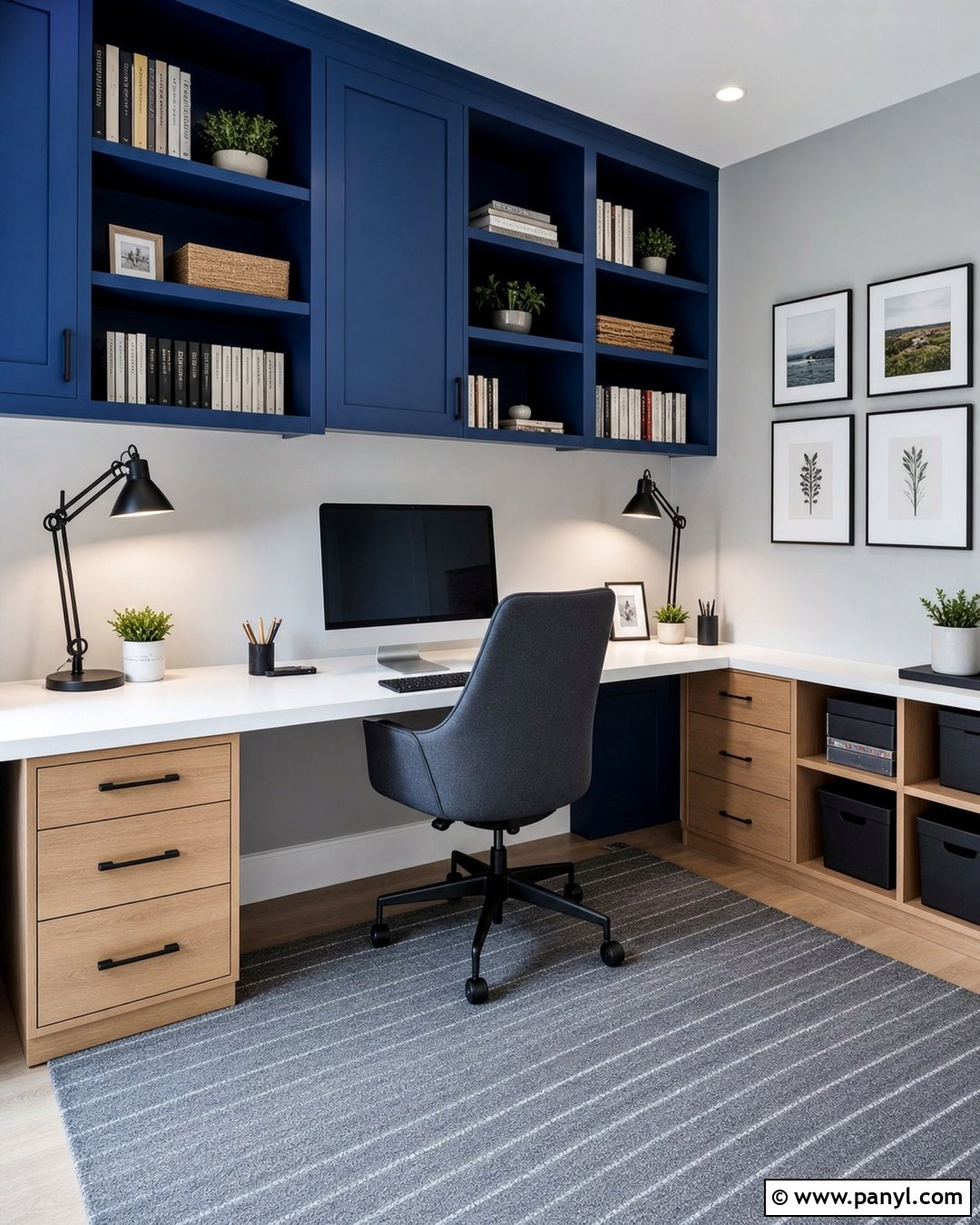 Cobalt Blue And Pale Gray Walls - 25 Wall Paint Color Combination Ideas