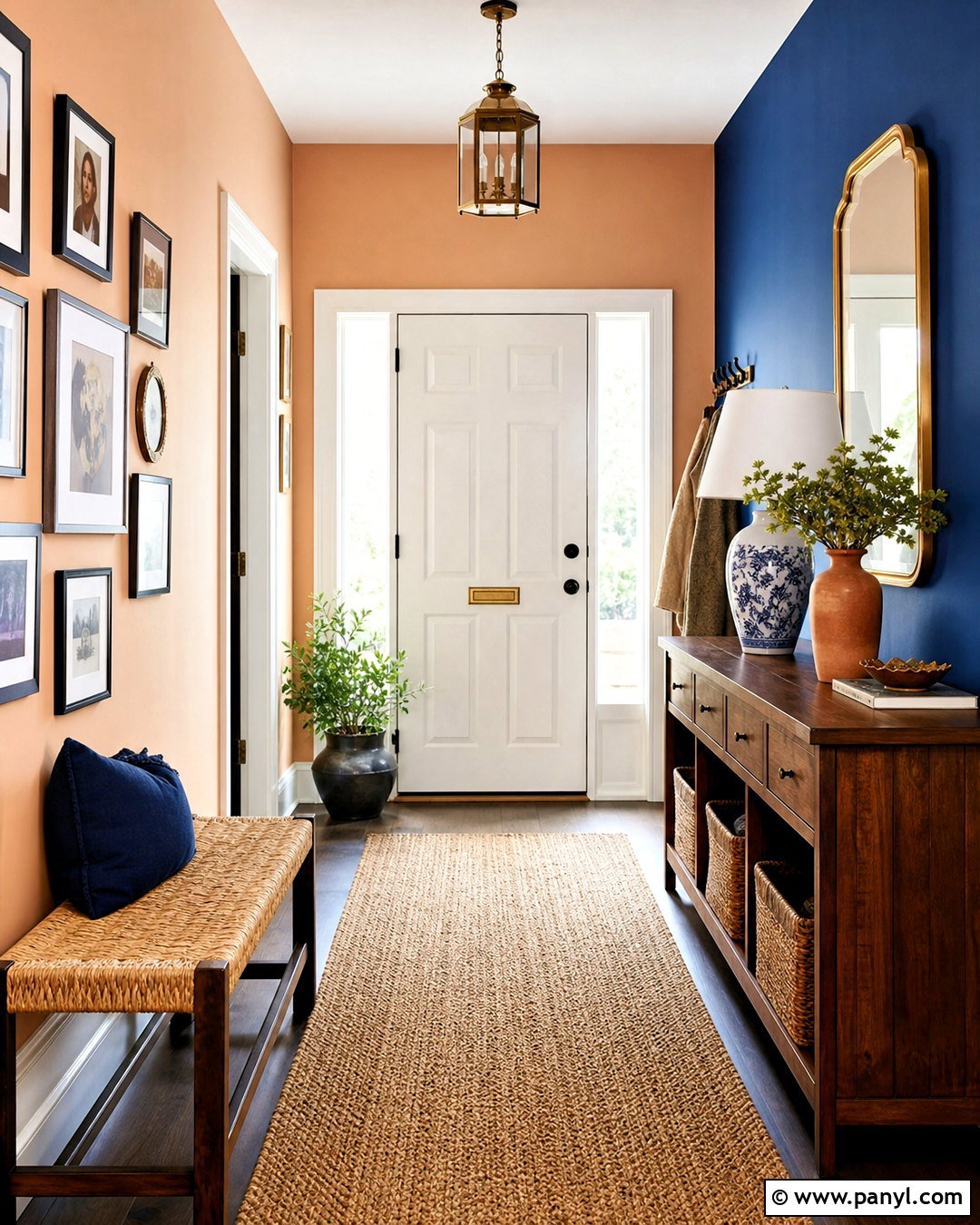 Cobalt Blue And Pale Peach Wall Colour Combination - 20 wall colour combinations