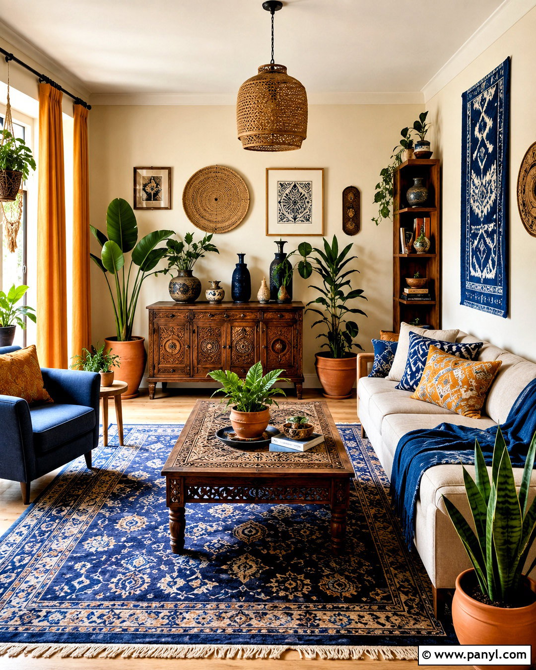 Cobalt Blue And Saffron Boho Color Palette - 20 boho chic color palette ideas