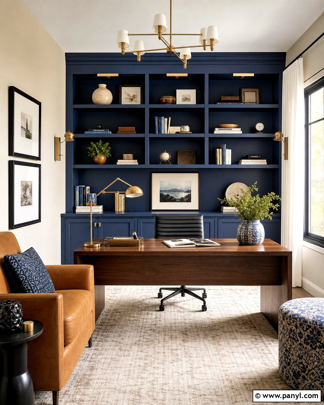 Cobalt Blue And Warm Beige Room - 20 aesthetic room colour ideas
