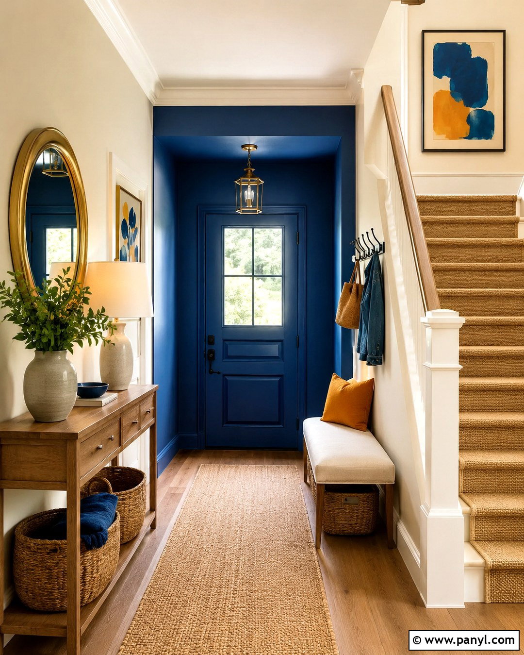 Cobalt Blue And Warm Cream Wall Color Combination - 20 Interior Wall Color Combination Ideas