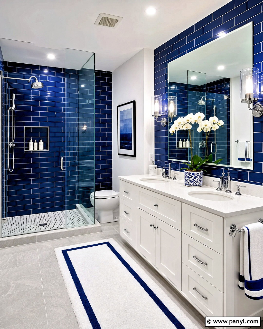 Cobalt Blue And White Bathroom - 20 bathroom color palette ideas