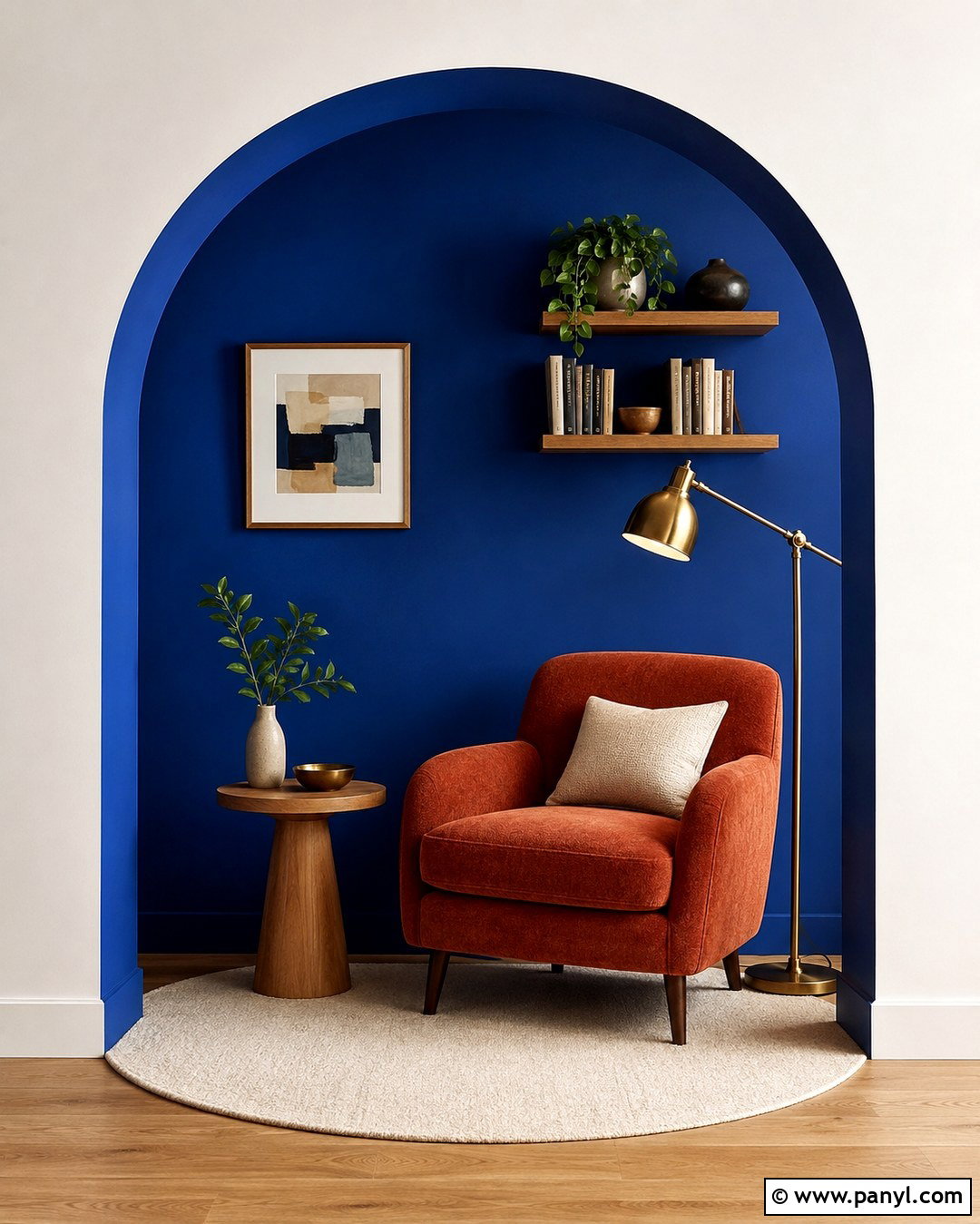 Cobalt Blue Arch Accent Wall - 20 Cobalt Blue Accent Wall Ideas