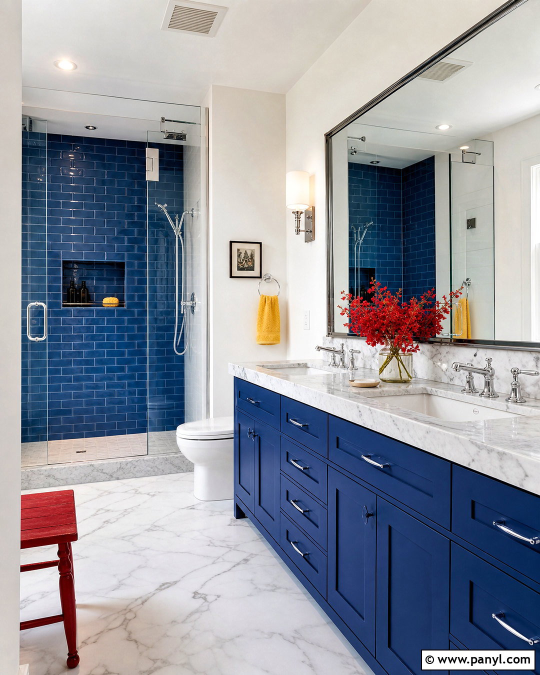 Cobalt Blue Bathroom - 20 fun bathroom colors