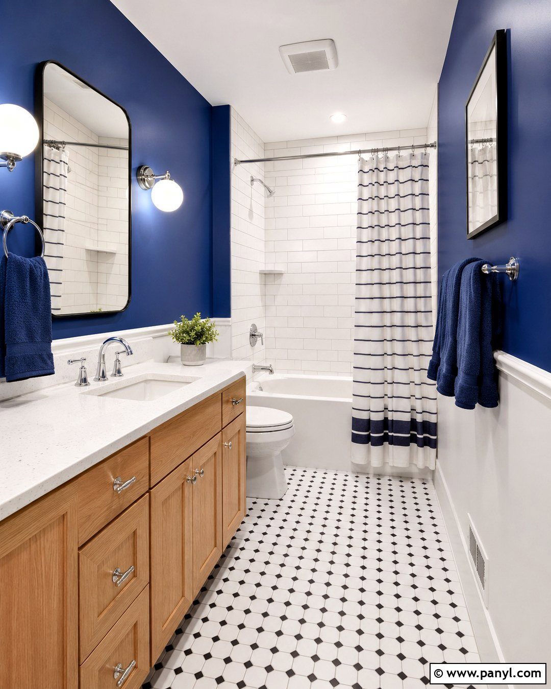 Cobalt Blue Bathroom Walls - 20 Colorful Bathroom Walls