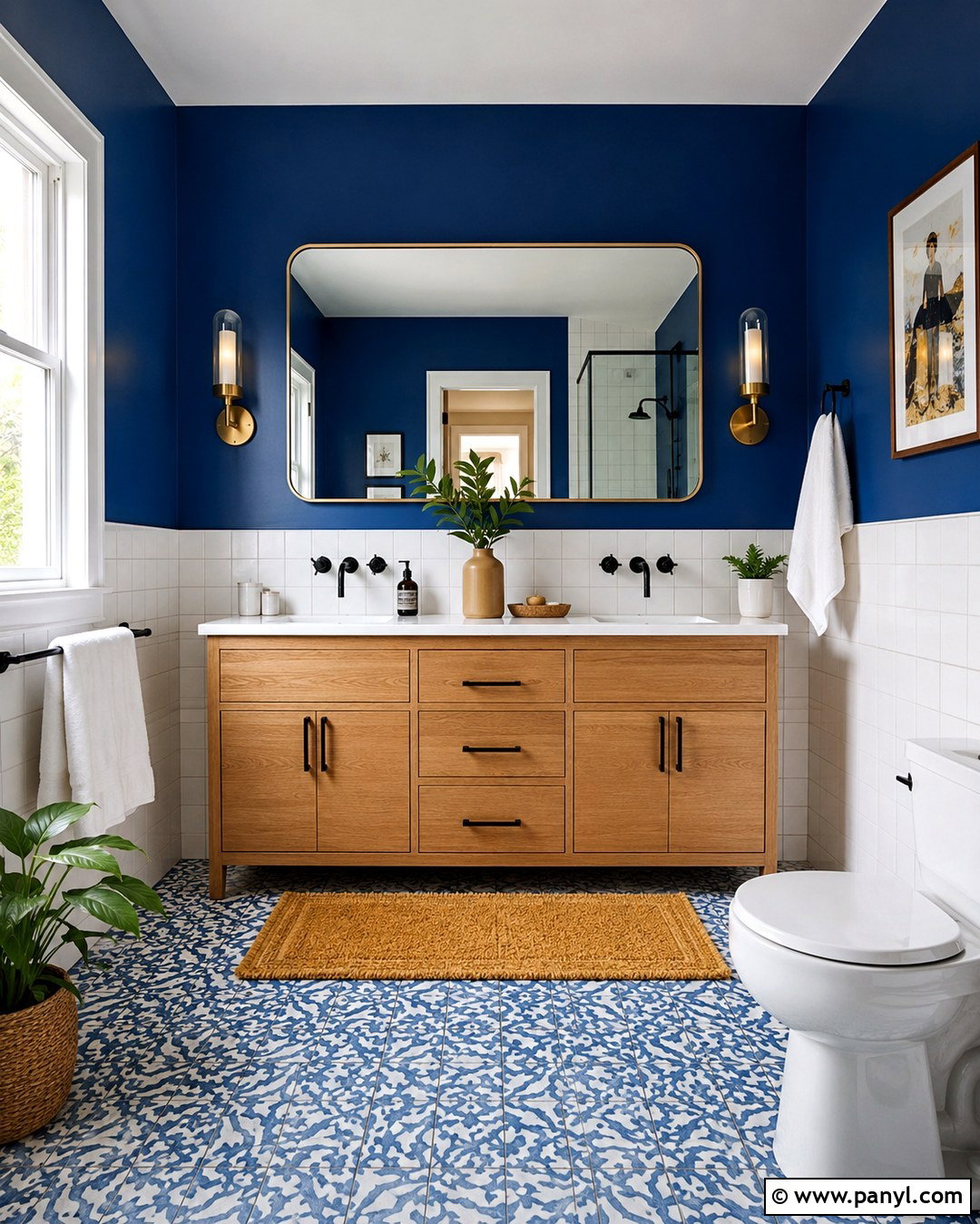 Cobalt Blue Bathroom Walls - 20 Fun Bathroom Wall Colors