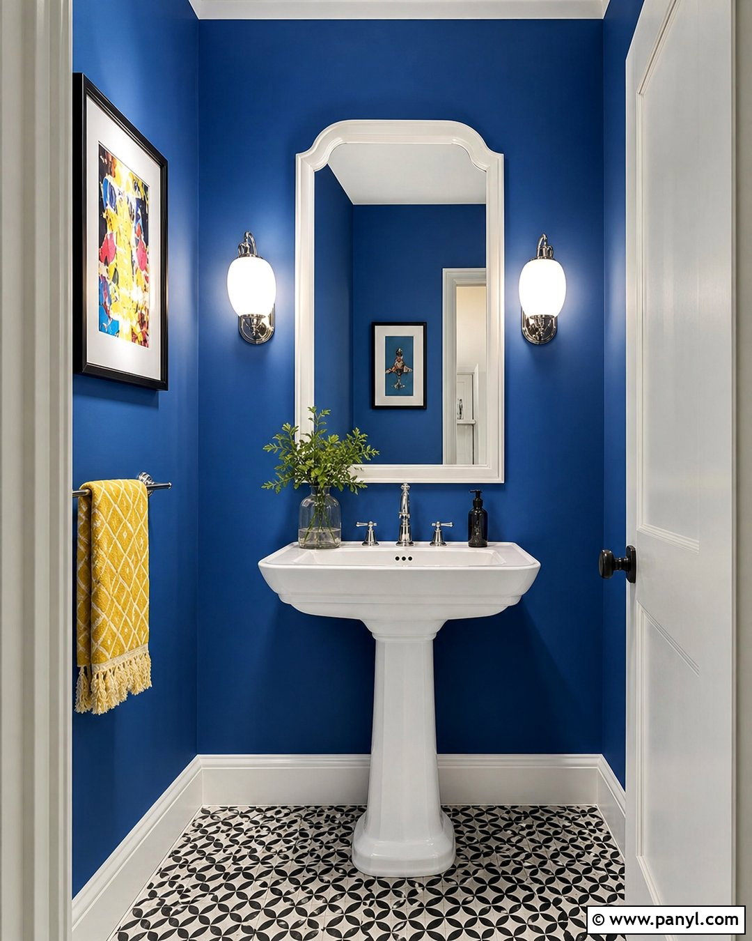 Cobalt Blue Bathroom Walls - 35 Blue Bathroom Walls