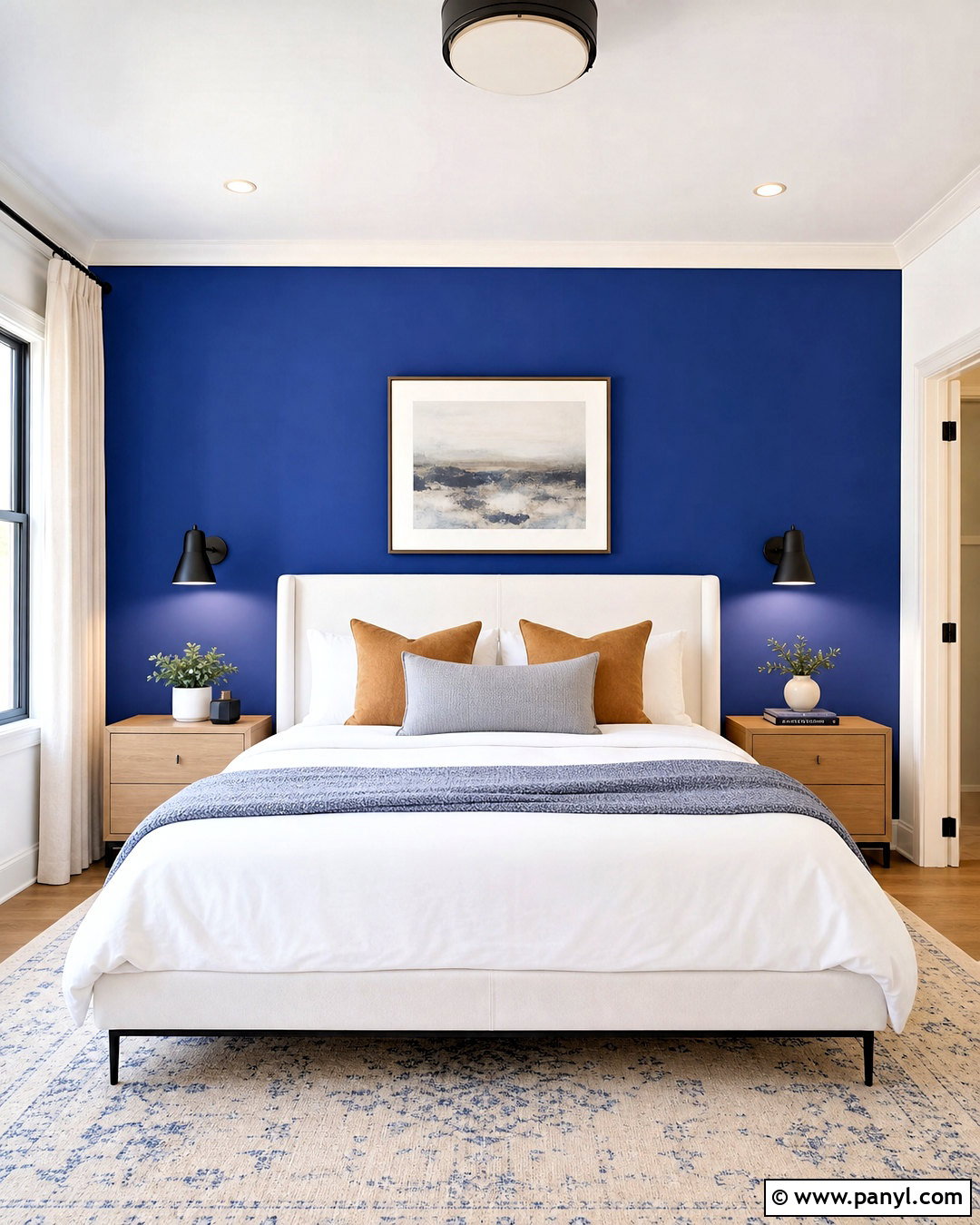 Cobalt Blue Bedroom Accent Wall - 20 bedroom accent wall ideas paint colors