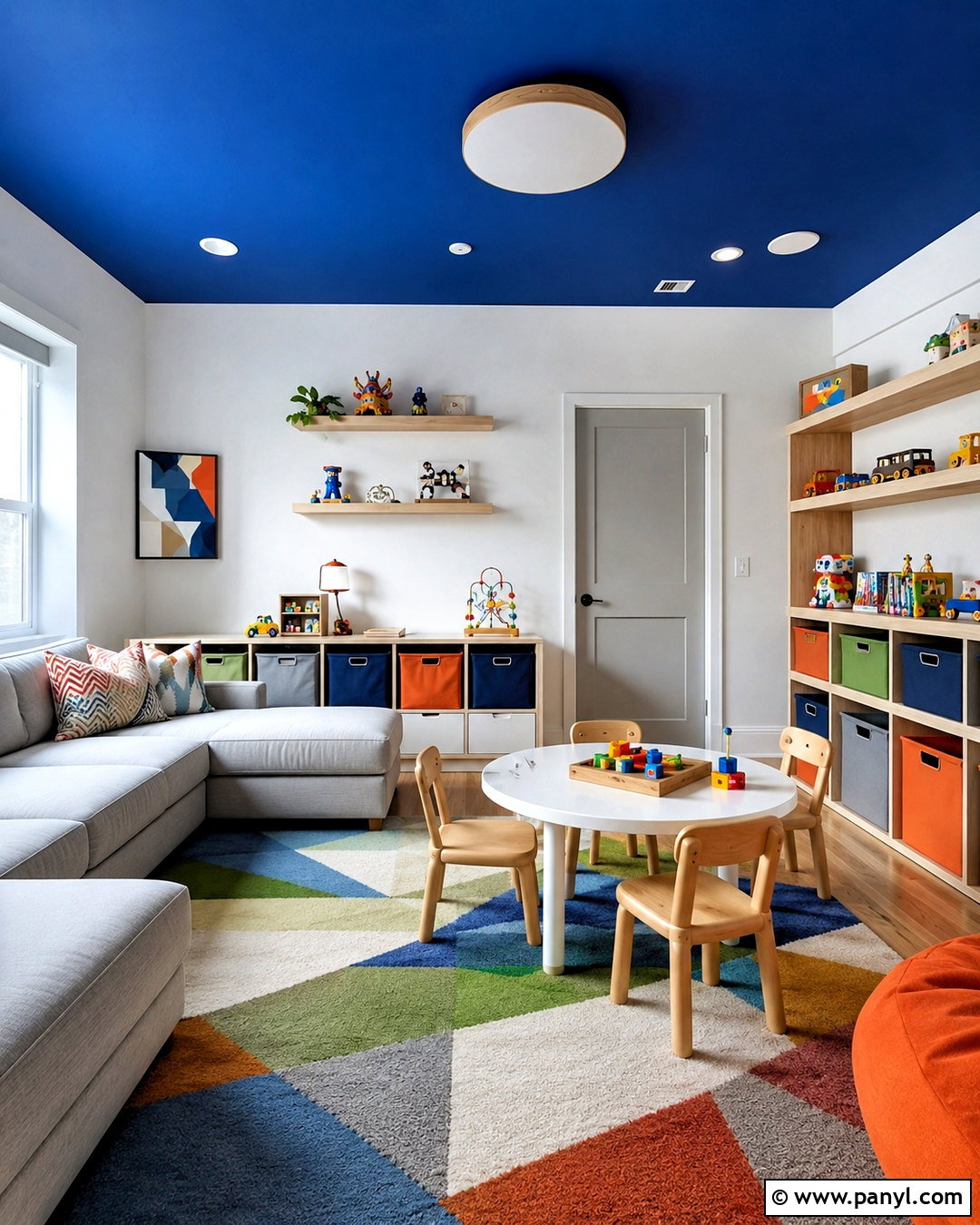 20 White Walls With Blue Ceiling Ideas for Airy Modern Rooms