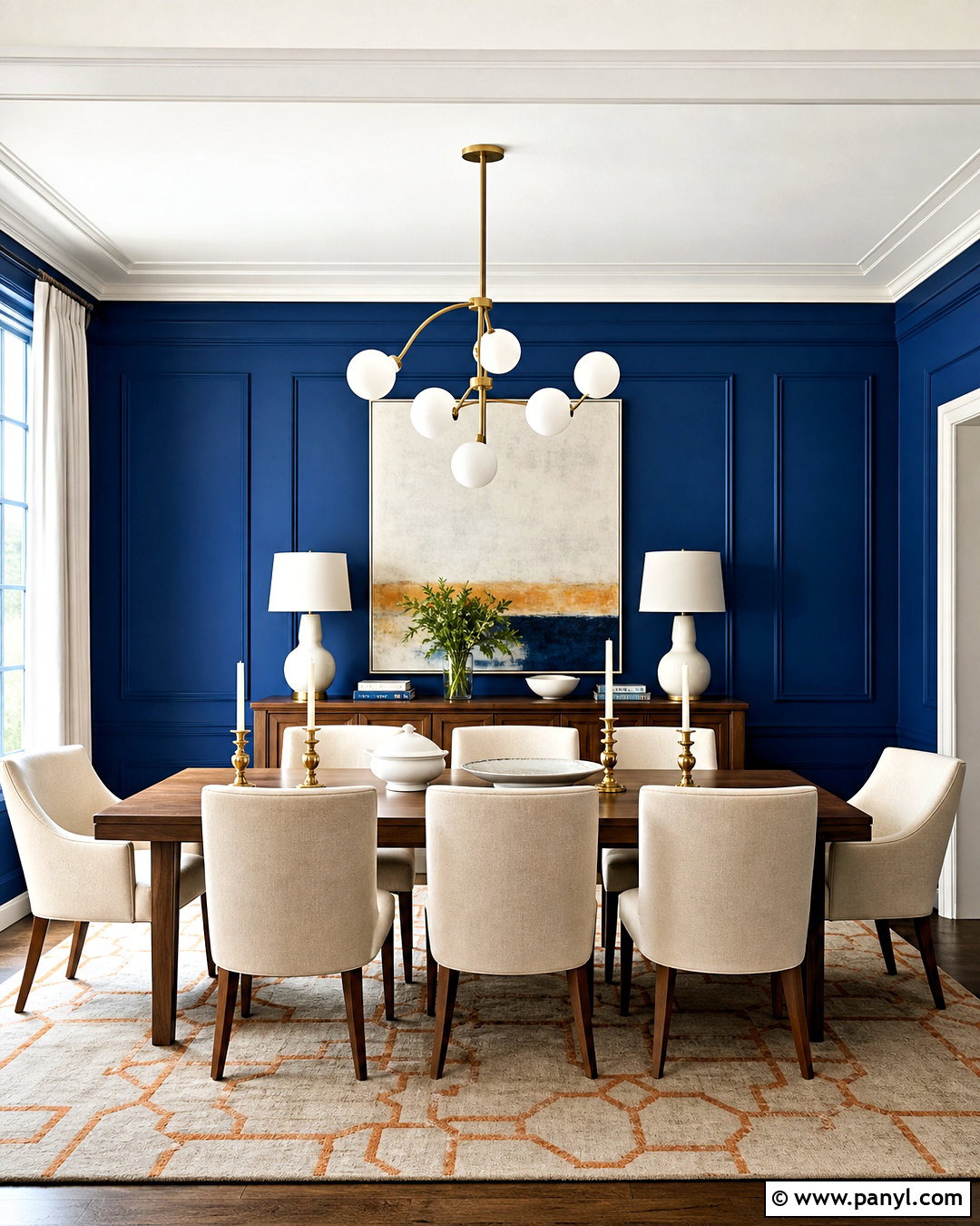 Cobalt Blue Dining Room - 20 blue color room ideas