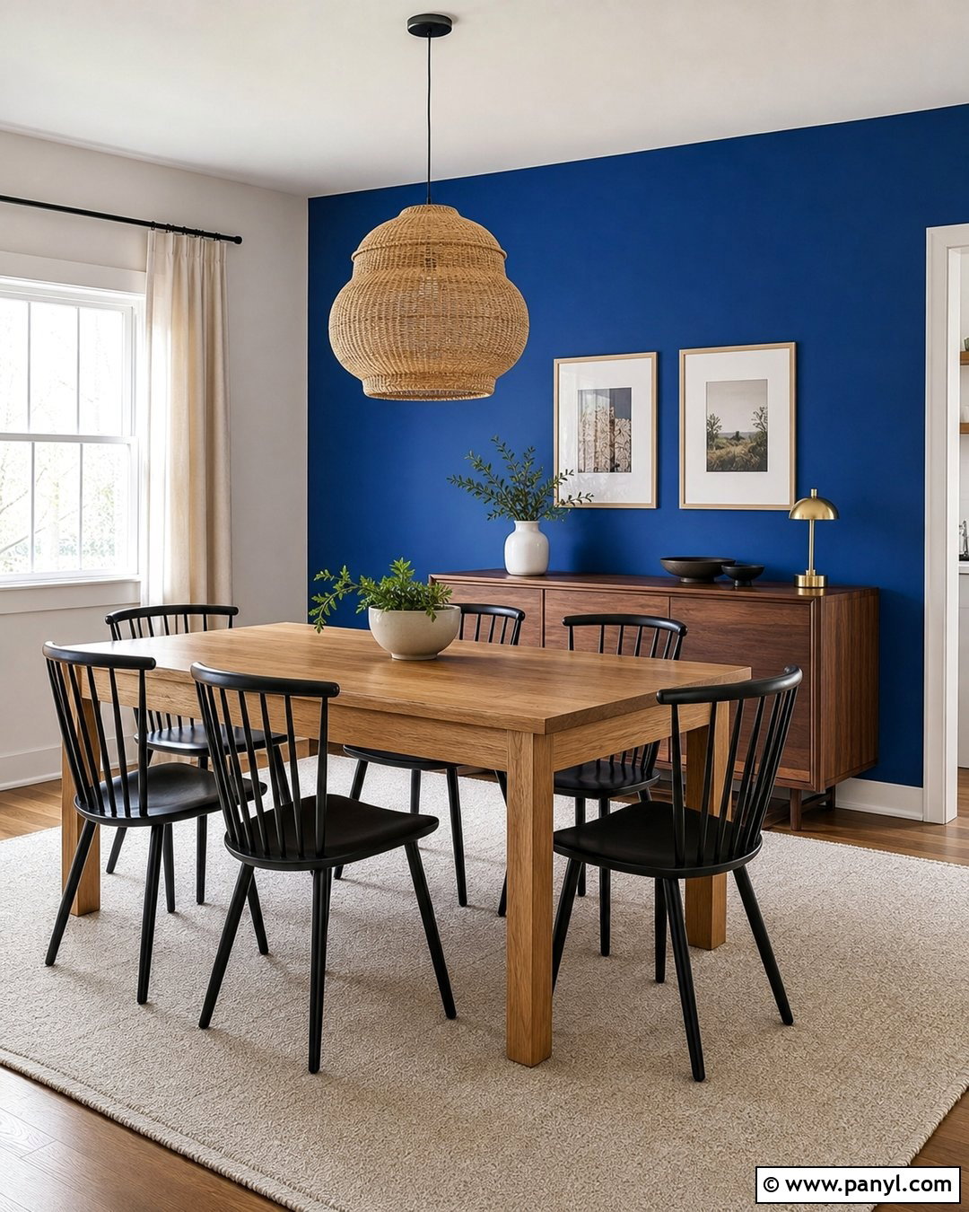 Cobalt Blue Dining Room Accent Wall - 20 Accent Blue Wall Ideas