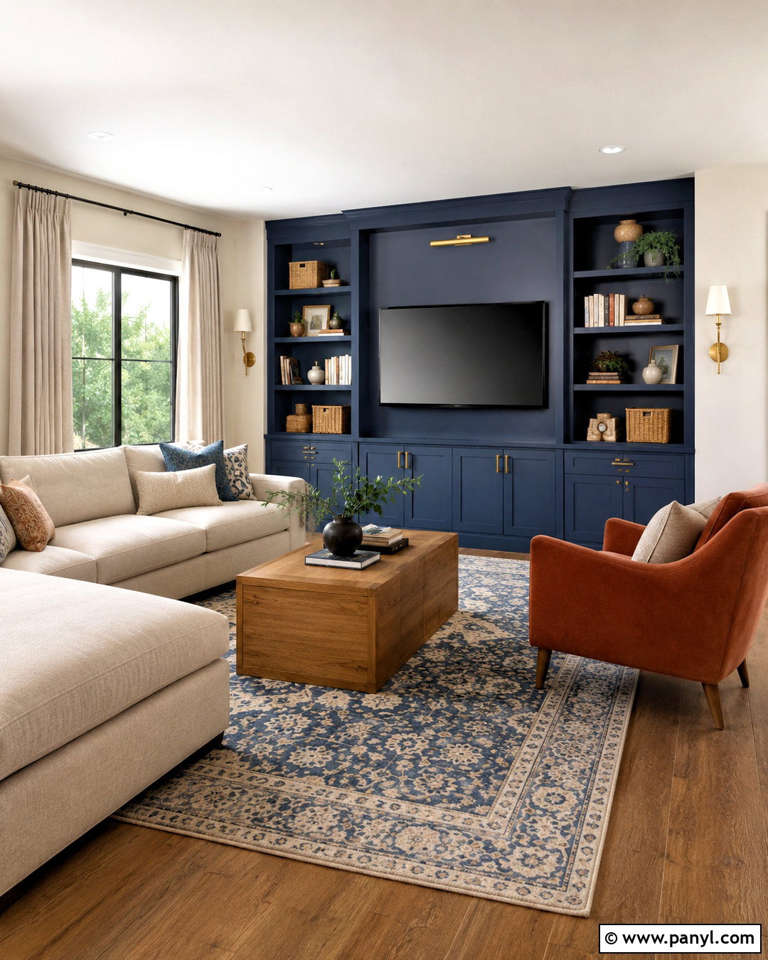 Cobalt Blue Family Room - 20 bright room colors