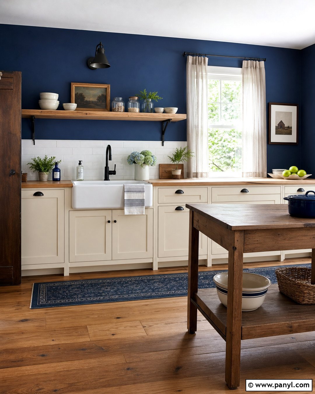 Cobalt Blue Farmhouse Kitchen Walls - 20 cobalt blue kitchen walls