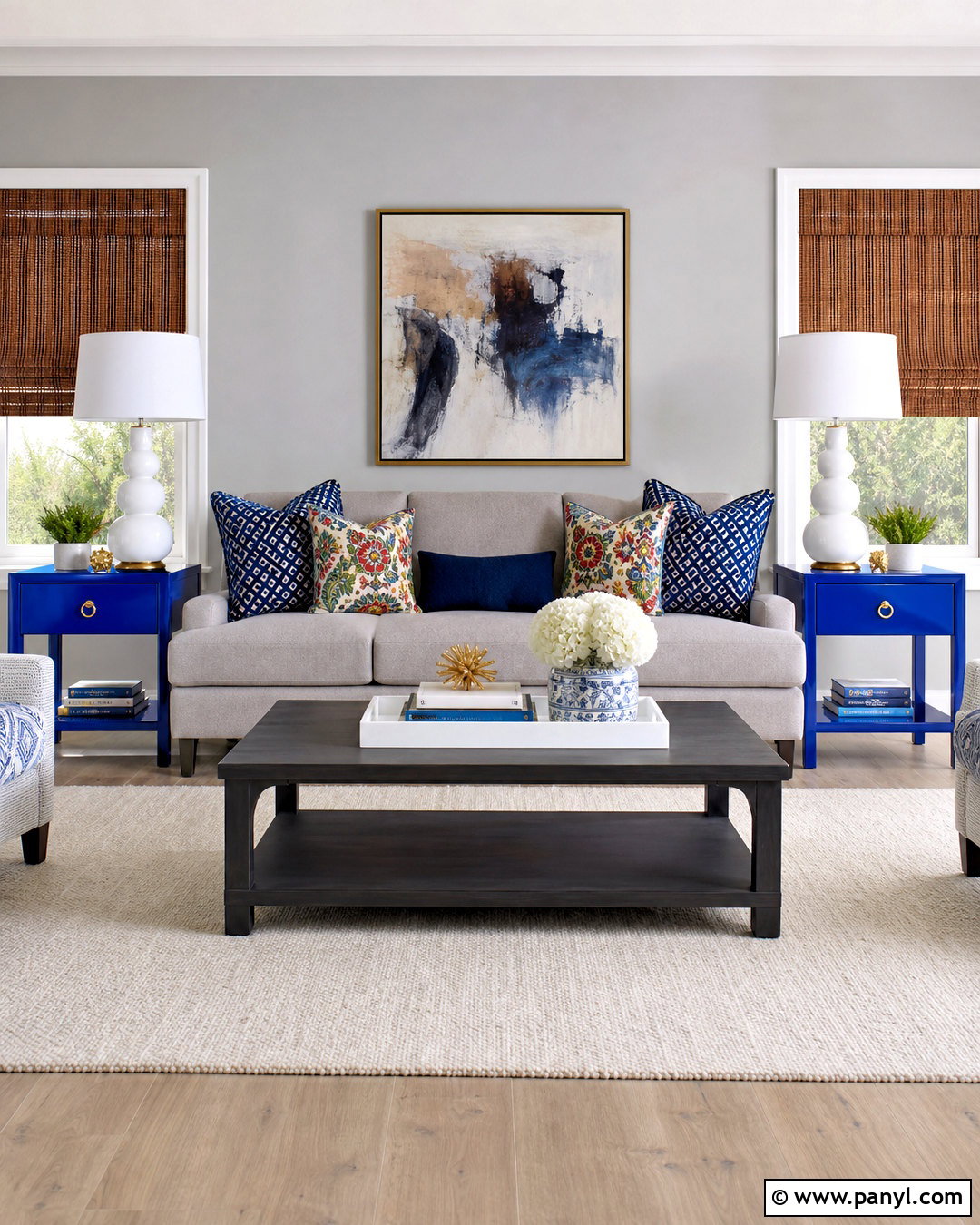 Cobalt Blue High Gloss End Tables - 20 high gloss furniture ideas